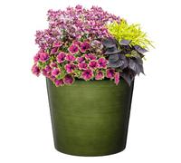 Gardening Naturally Banyan Recycled Ceramic-Effect Planter - UV and Frost Resistant, 35.5cm x 40cm By Flowersea (Light Green)