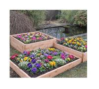 Gardening Naturally Cedar Raised Beds Natural Timber Wood H:145mm x W:1.2m x L:1.8m