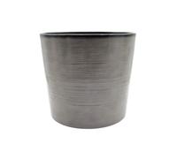 Gardening Naturally Ceramic Effect Plant Pot 40cm x 35.5cm - Recycled Plastic Planter, Frost Proof UV Resistant Indoor Outdoor Use for Houseplants & Patio - Light Grey