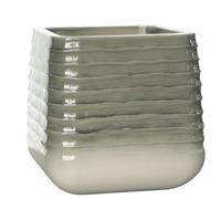 Gardening Naturally Ceramic Effect Plant Pot Sage And Ivory Danube - Square Small