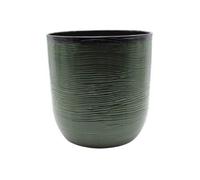 Gardening Naturally Deep Green Recycled Ceramic Effect Plant Pot 35Cm For Indoor And Outdoor Plants
