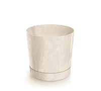 Gardening Naturally Erith Flowerpots - Stylish and Durable Plant Pots for Indoor and Outdoor Use (15cm - Cream Effect - Pack 3)