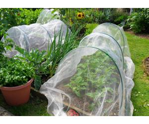 Gardening Naturally Flexible Garden Netting Tunnel Kits Complete With Choice Of Covers Black Soft Butterfly Netting 3.9M