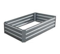 Gardening Naturally Garden Raised Metal Bed for Planting Flowers or Vegetables Galvanised Rectangular Raised Bed 120 x 90 x 30cm