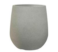 Gardening Naturally Grey Flower Pot Stone Effect Plant Plastic Pot, Small | Indoor Outdoor, Cement Style Planter, UV Frost Resistant, Lightweight, Modern Grey Design