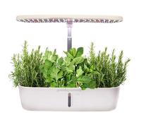 Gardening Naturally Hydroponic System Fully Programmable 12 Pod Indoor Propagator Planter (White)