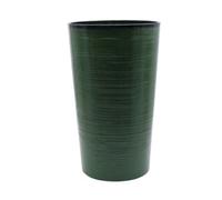 Gardening Naturally Indoor & Outdoor Ceramic Effect Plant Pot - Recycled Plastic Garden Planter Balata Deep Green