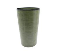 Gardening Naturally Indoor & Outdoor Ceramic Effect Plant Pot - Recycled Plastic Garden Planter Balata Light Green