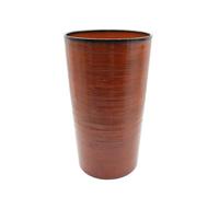 Gardening Naturally Indoor & Outdoor Ceramic Effect Plant Pot - Recycled Plastic Garden Planter Burnt Orange