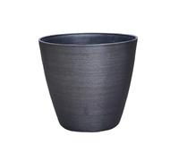 Gardening Naturally Milan Garden Plant Pot - Contemporary Brushed Grey Planter for Indoor and Outdoor Use (Medium)