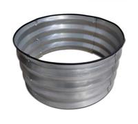Gardening Naturally Round Raised Bed Galvanised Metal 60 x 60 x 32cm