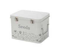 Gardening Naturally Seed Tin With Seed Envelopes & Dividers - Dove Grey