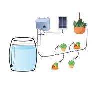 Gardening Naturally Solar Powered Irrigation System For 15 Pots With Drippers