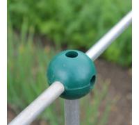 Gardening Naturally - Solid Rubber Green Build A Balls Pack Of 12 For Garden Cages