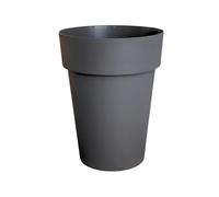 Gardening Naturally Tall Traditional Plant Pot with Wheels - Recycled Plastic, Weather Resistant, 55cm High (Anthracite)