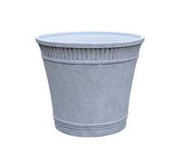 Gardening Naturally Tostada Stone Lite Patio Pot Grey - Medium 35.5Cm Diameter X 30Cm Height