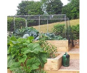 Gardening-Naturally Vegetable Fruit Cages With Green Bird Netting Different (H:0.5 x W:0.987 x L:2.4m)