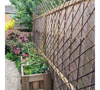 Gardening Naturally Willow Garden Trellis Panel Natural Expandable Climbing Plant Support For Fences And Walls
