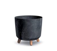Gardening Naturally Zinnia Cylindrical Pot 30Cm X 30Cm - Black