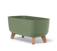 Gardening Naturally Zinnia Trough Planter For Indoor And Outdoor Use Green
