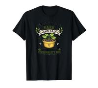 Gardening Perlite Bark and Sass Plant Personality Mix Value Graphic T-Shirt, Men, Black, S