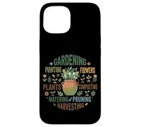 Gardening Plant Mom Green Thumb Typography Word Art Case for iPhone 15