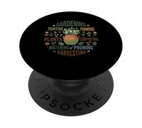 Gardening Plant Mom Green Thumb Typography Word Art PopSockets Adhesive PopGrip