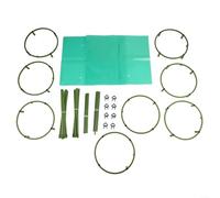 Gardening Plant Protector Cage for Vegetables and Shrubs Protects from Poultry Wind and Insects Fiber Tube Plastic PE Film Material Reusable Design (4pcs)