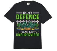 Gardening Potted Plant Cactus Succulent in My Defence I was Comfort Colors Adult Heavyweight T-Shirt