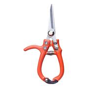 Gardening Pruners Snips Flower Cutting Scissors Indoor Shears Lightweight Ergonomic Steel Easy Lock SafetyCatch Aesthetic Dckss300m1 (Orange, A)