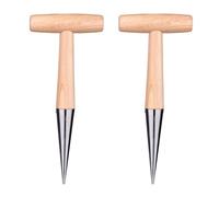Gardening Puncher Dibber Soil Punching Seedling Planting Seeding Tool Bulb Planter Stainless Steel with Handle