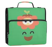 Gardening Satisfaction Look 3 Rings 1.5 inch Zipper Binder with Handle and Removable Shoulder Strap Multiple Pockets Zippered Portfolio for School/Office