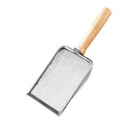 Gardening Soil Mesh Sifter, Reptile Sand Compost Shovel with Handle for Tooth Sifters Compost Sifter Screen Garden Sieve Sifter Potting Scoop for Yard Sand Rocks Dirt Compost(1mm)