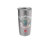 Gardening Solves Most of My Problem Knitting Solves The Rest Stainless Steel Insulated Tumbler