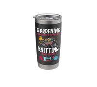 Gardening Solves Most of My Problem Knitting Solves The Rest Stainless Steel Insulated Tumbler