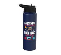 Gardening Solves Most of My Problem Knitting Solves The Rest Stainless Steel Insulated Water Bottle