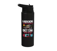 Gardening Solves Most of My Problem Knitting Solves The Rest Stainless Steel Insulated Water Bottle