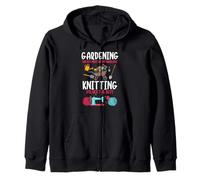 Gardening Solves Most Of My Problem Knitting Solves The Rest Zip Hoodie