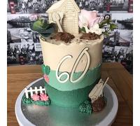 Gardening Theme Cake Topper Set, Shed, Spade, Shed, Watering Can, Wellington Boots, Retirement, Golden Birthday