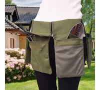 Gardening Tool Belt Bag - Canvas Waist Tool Apron Organizer Hanging Pouch with 4 Pockets, Waterproof