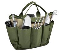 Gardening Tool Storage Pouch - Heavy Duty Waterproof Oxford Tote, Multi-Pocket Case | Professional Planting Organizer, Trowel Wrench Gear Bag, Large Capacity Transplanting Tool Carrier, Green Thumb Ge