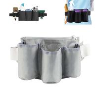 Gardening Tool Waist Bag Belt, Waterproof Garden Tool Apron with Multi-Pockets Hanging Pouch,Adjustable Unisex Utility Belt Apron for Gardening Gifts, Plumbing, Florists, Woodwork, DIY (Gray)