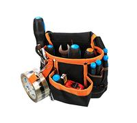 Gardening Tools Belt 7-Pocket Portable Tool Waist Bag Belt Tool Apron for Garden Shears, Wrench, Hammers, Screwdrivers, Fits Most Handle Instrument(Orange)