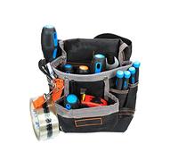 Gardening Tools Belt 7-Pocket Portable Tool Waist Bag Belt Tool Apron for Garden Shears, Wrench, Hammers, Screwdrivers, Fits Most Handle Instrument(Black)