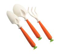 Gardening Tools for Carrot-Handle Shovel and Rake - Garden Tool Set - Rake Trowel Outdoor Play Planting Digging Transplanting Lawn Garden Flower Bed Beach Ground