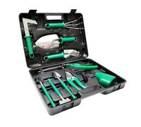Gardening Tools Set, 10-Piece Stainless Steel Rust-Proof Gardening Kit with Durable Storage Box, Garden Tool Set for Men Women with Different Accessories, Gardening Gift for Dad,Green