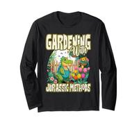 GARDENING WITH JURASSIC METHODS dinosaur gardener ancient Long Sleeve T-Shirt