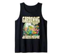 GARDENING WITH JURASSIC METHODS dinosaur gardener ancient Tank Top
