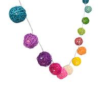 Gardeningwill 4M 40LED Mix-Color Battery Operated Rattan Ball LED String Fairy Light