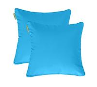 Gardenista 18" Garden Scatter Cushion | Outdoor Water Resistant Garden Furniture Pillow | Soft and Comfy Patio Furniture Cushions | Throw Pillows for Sofa, Couch, Balcony - 2 Pack (Turquoise)